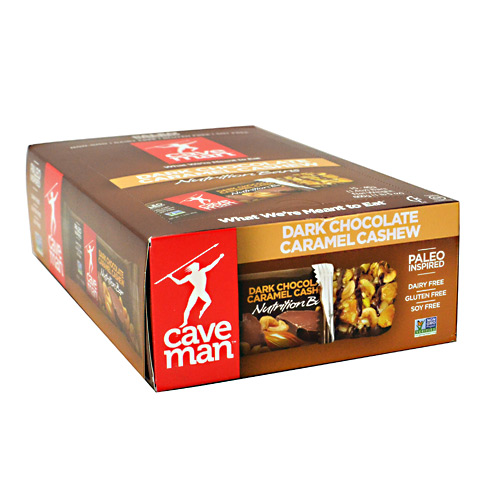 (image for) Caveman Bars Dark Chocolate Caramel Cashew 15 ct